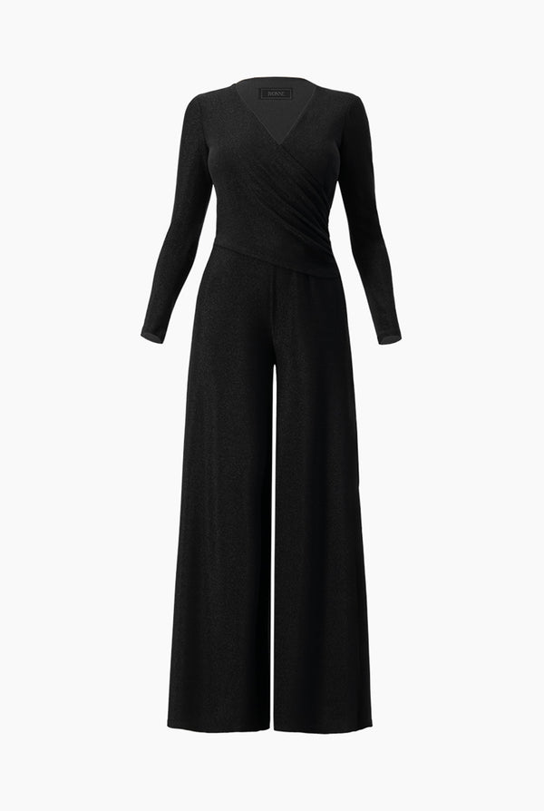 Jumpsuit negro de pierna amplia