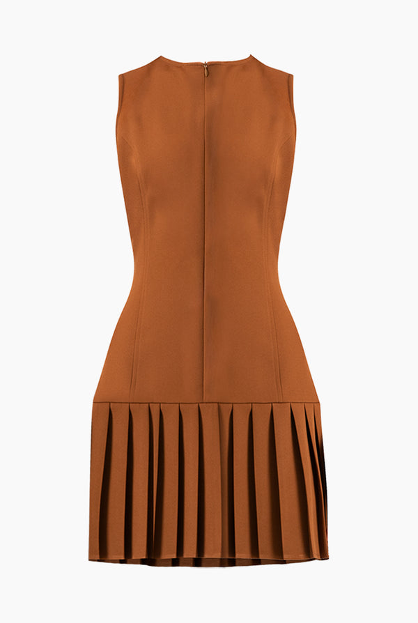 Vestido corto tableado