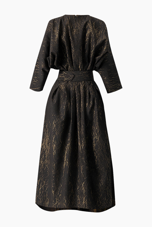 Vestido midi con cinturon