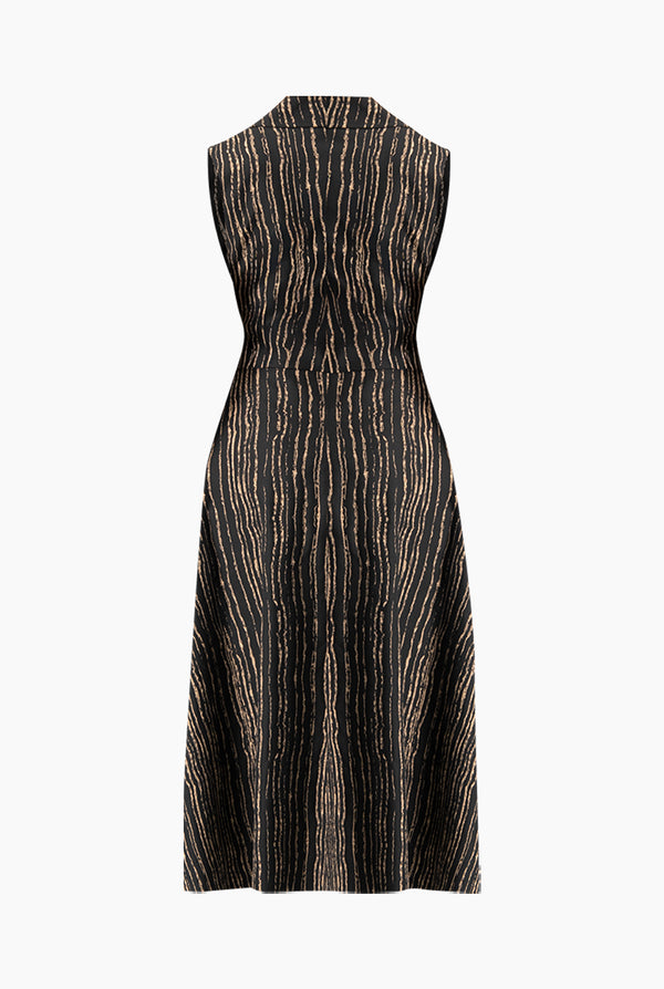 Vestido largo cruzado sin mangas