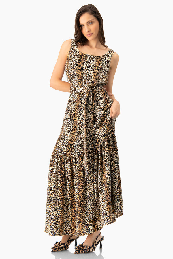 Vestido maxi estampado