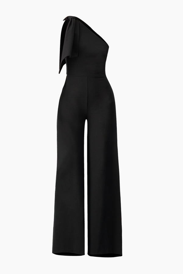 Jumpsuit negro de un hombro