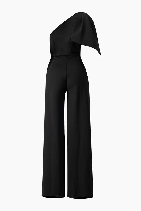 Jumpsuit negro de un hombro