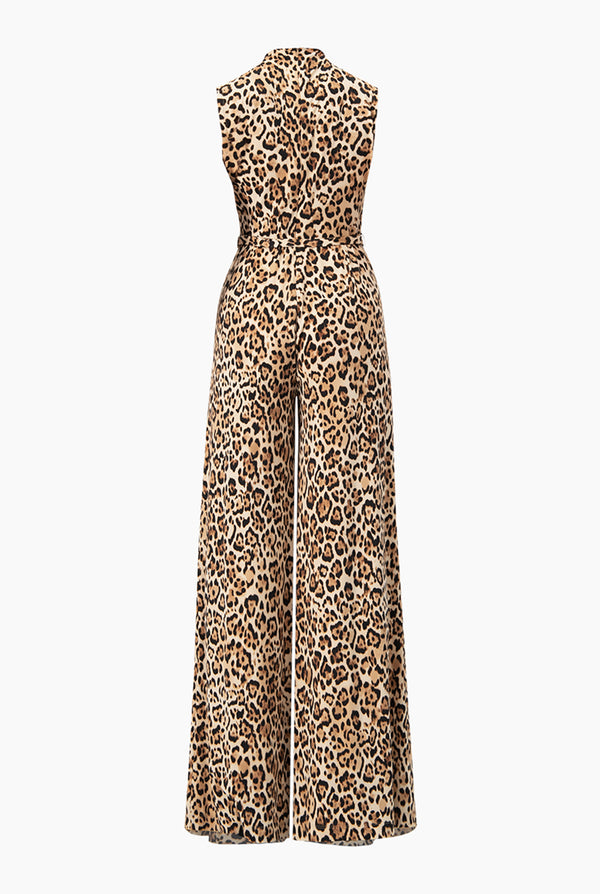 Jumpsuit amplio de animal print