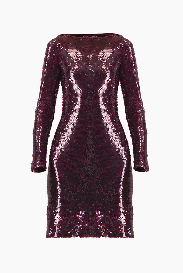 Vestido corto con lentejuelas