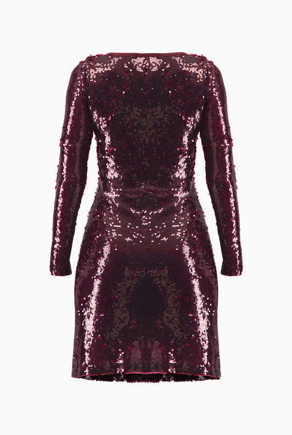 Vestido corto con lentejuelas