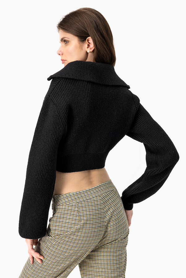 Suéter Cárdigan Con Sujeción