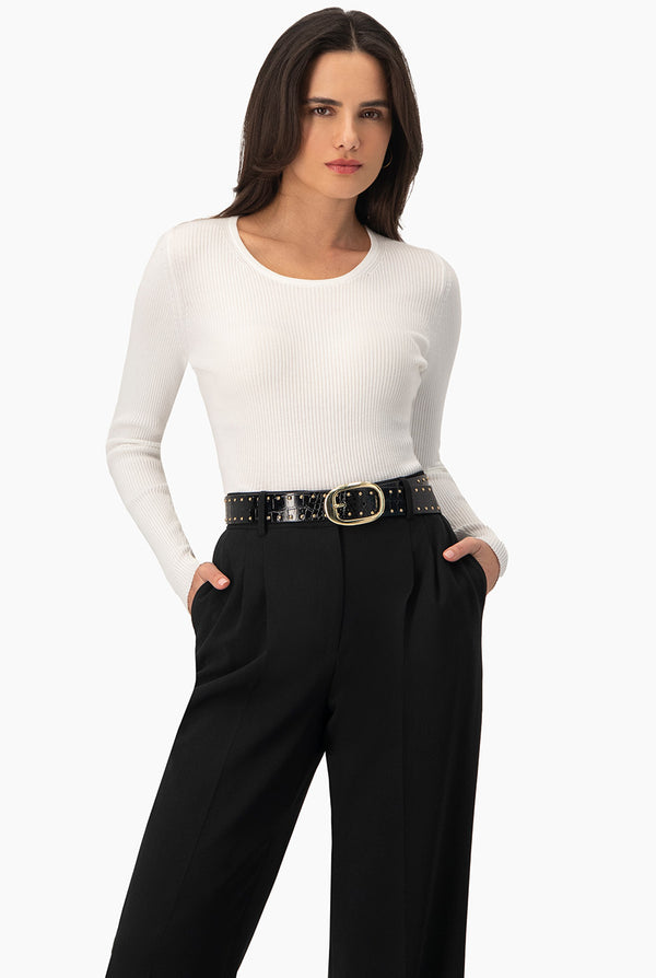 Suéter Basic Canalé