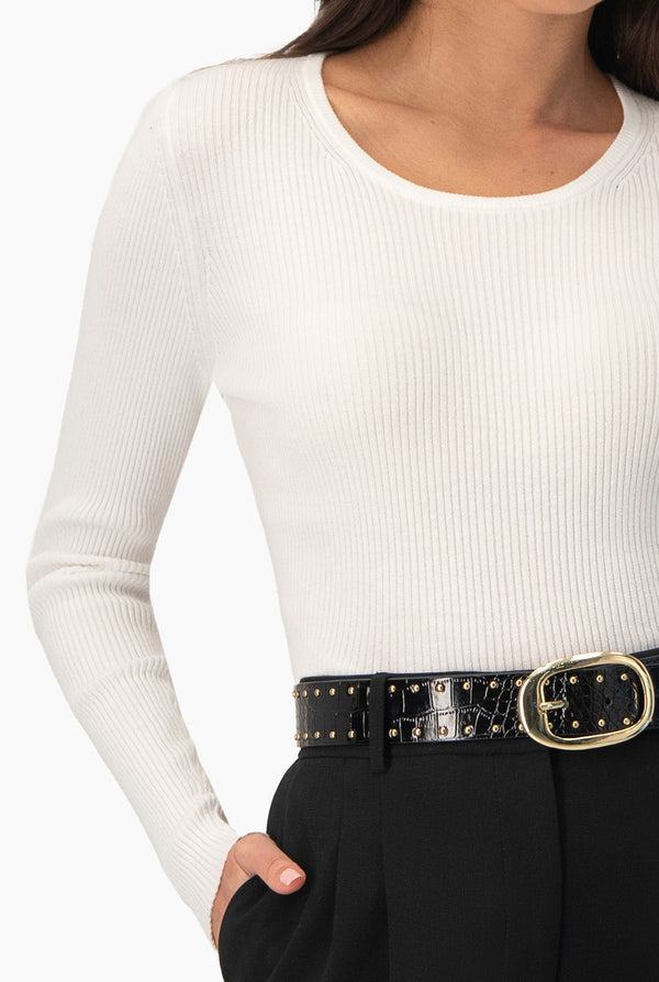 Suéter Basic Canalé