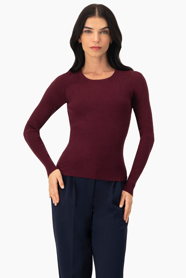 Suéter Basic Canalé