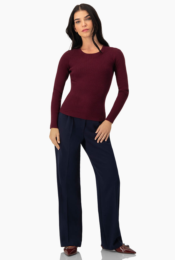 Suéter Basic Canalé