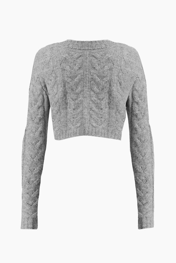 Suéter Crop Cable Knit