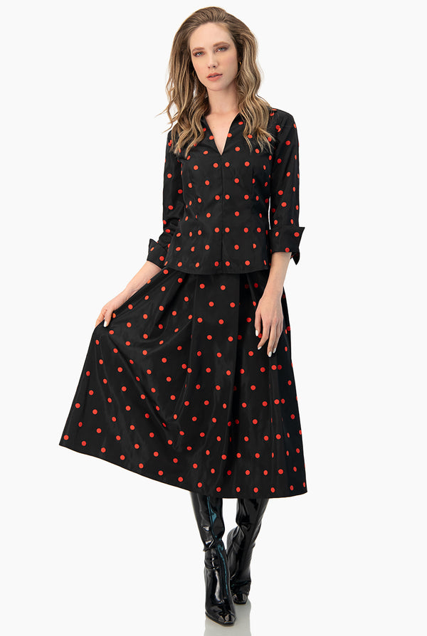 Camisa manga larga y escote en V