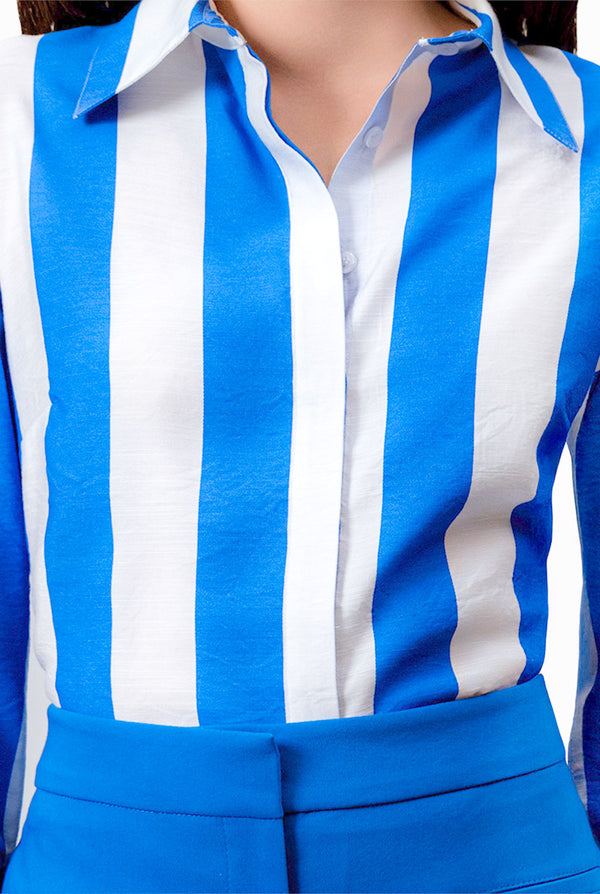 Camisa recta de manga larga