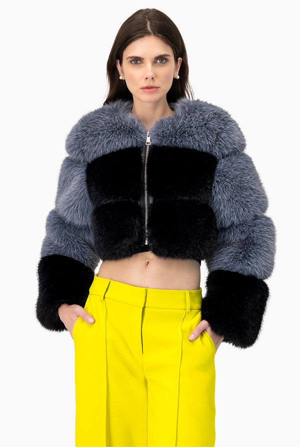 Abrigo Faux-Fur 2 Tonos