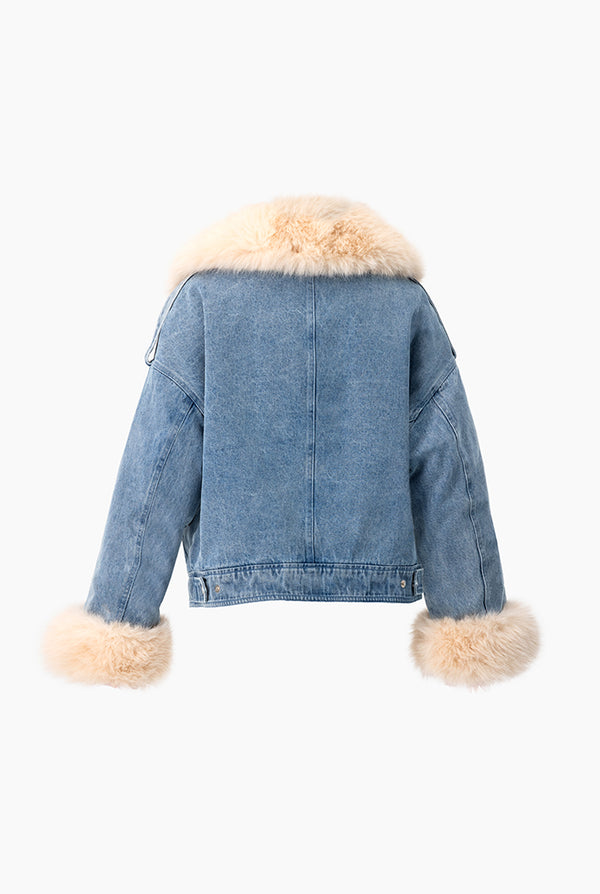 Chamarra Demin Fur