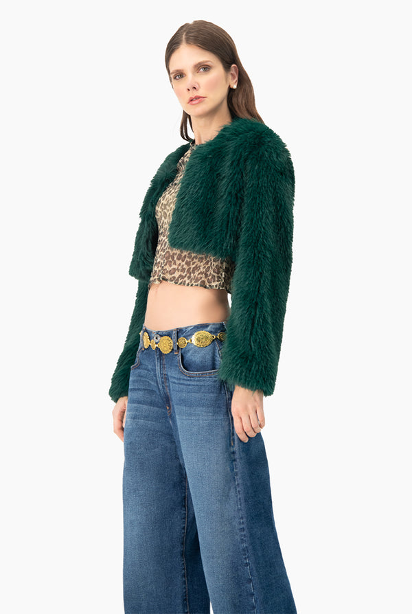 Abrigo Crop Faux-Fur