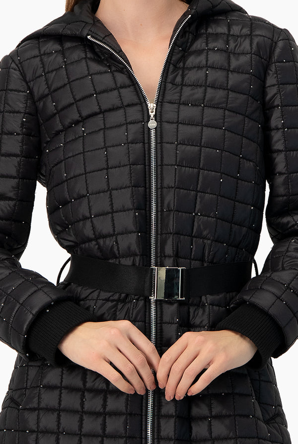 Chamarra larga acolchonada