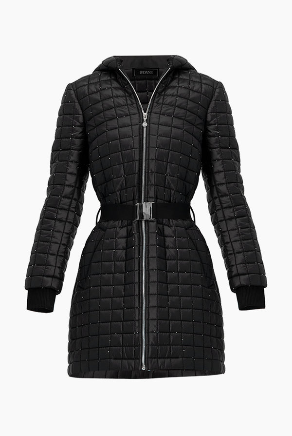 Chamarra larga acolchonada