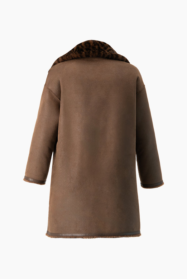 Abrigo Reversible Cheetah Print