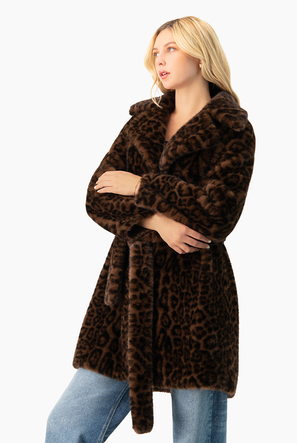 Abrigo Reversible Cheetah Print