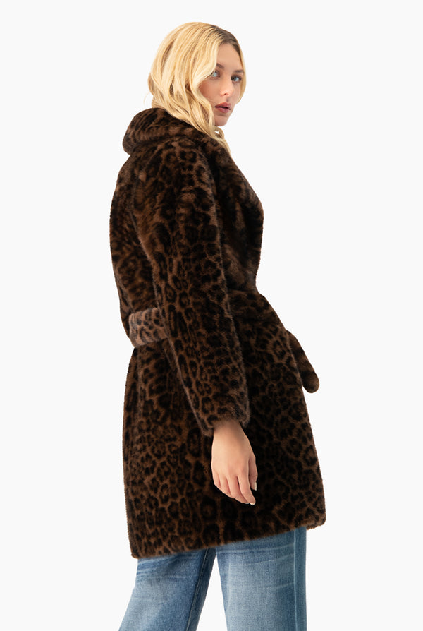 Abrigo Reversible Cheetah Print