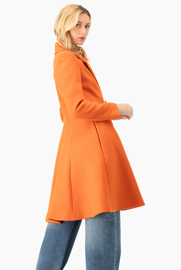 Abrigo largo cruzado de dos botones