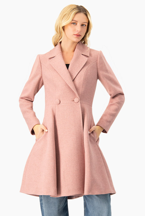 Abrigo largo cruzado de dos botones