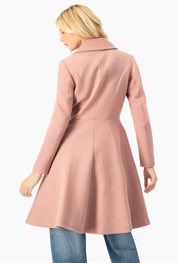 Abrigo largo cruzado de dos botones