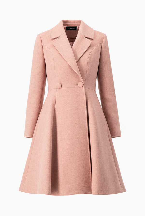 Abrigo largo cruzado de dos botones