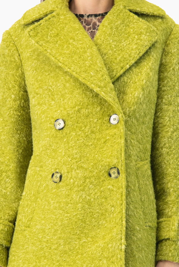 Abrigo liso de maxi solapa