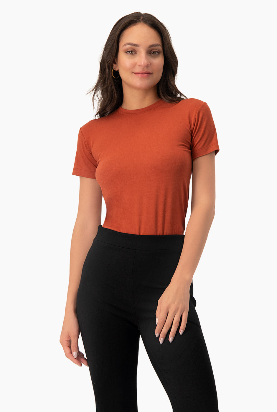 Playera basica recta manga corta