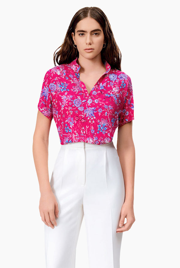 Blusa manga corta estampada