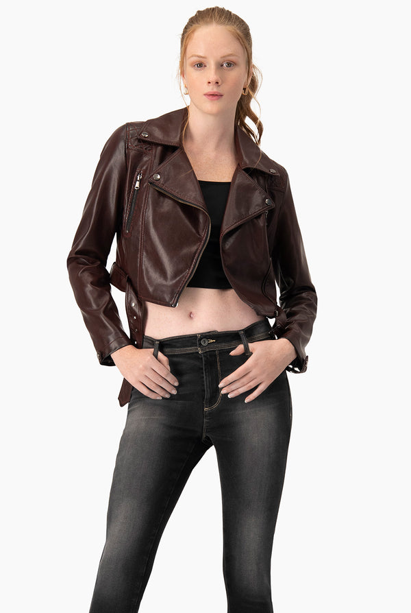 Chaqueta Biker Burned