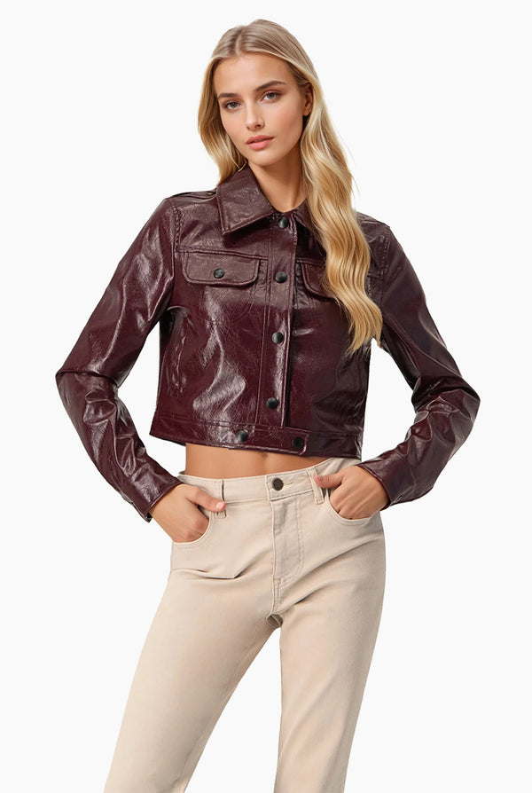 Chaqueta PU Glossy