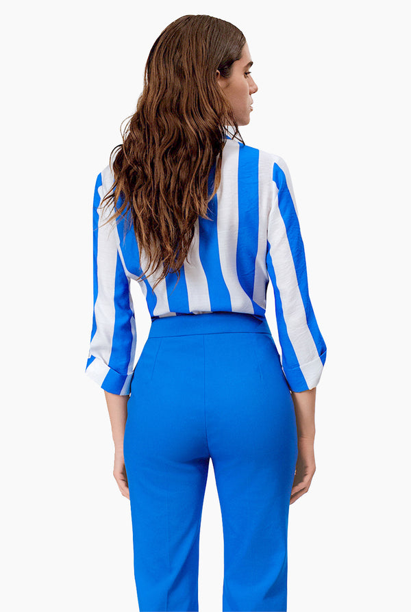 Camisa recta de manga larga