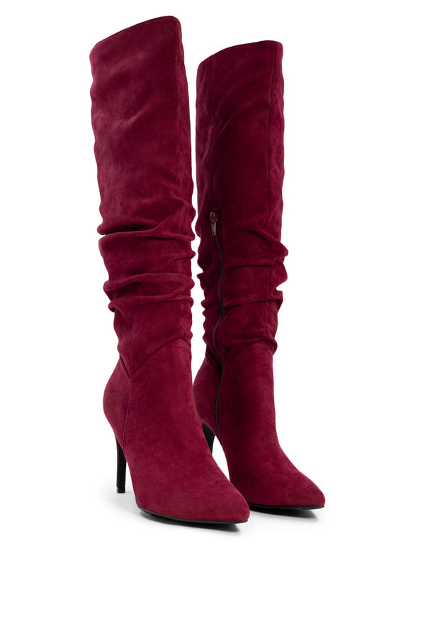 Bota Suede Burgundy