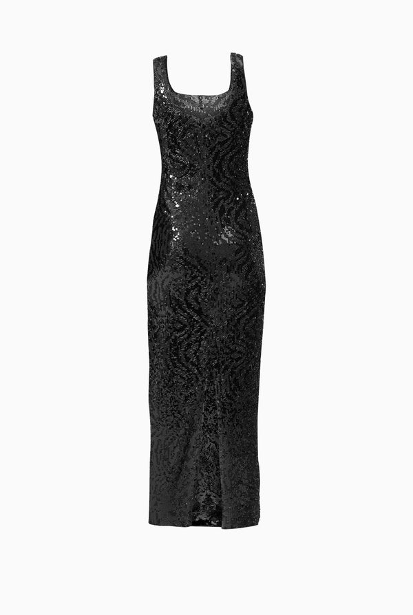 Vestido largo con abertura