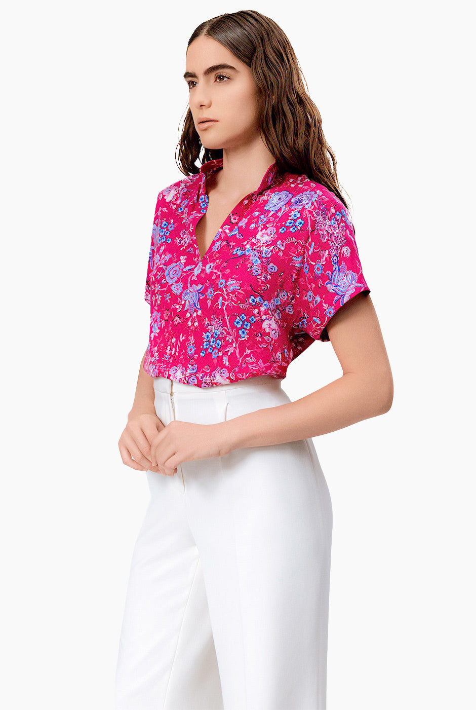 Blusa manga corta estampada