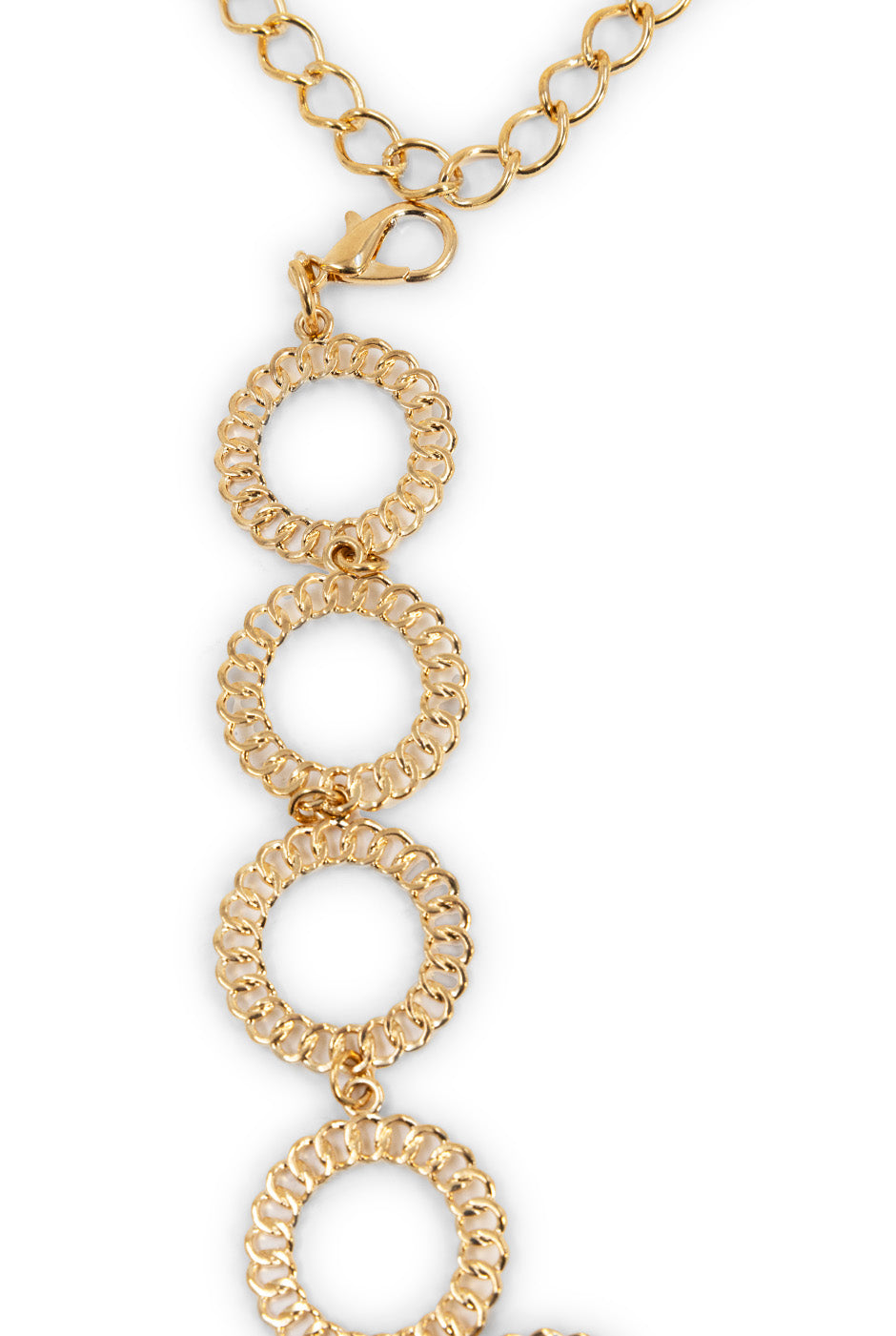 Cinturón de cadena dorada ajustable con eslabones
