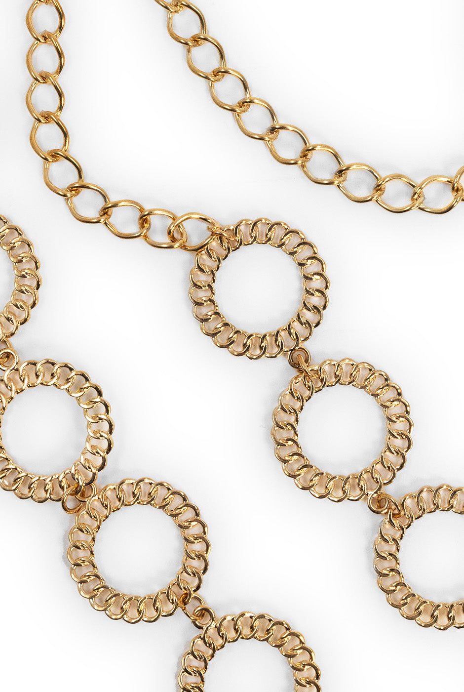 Cinturón de cadena dorada ajustable con eslabones