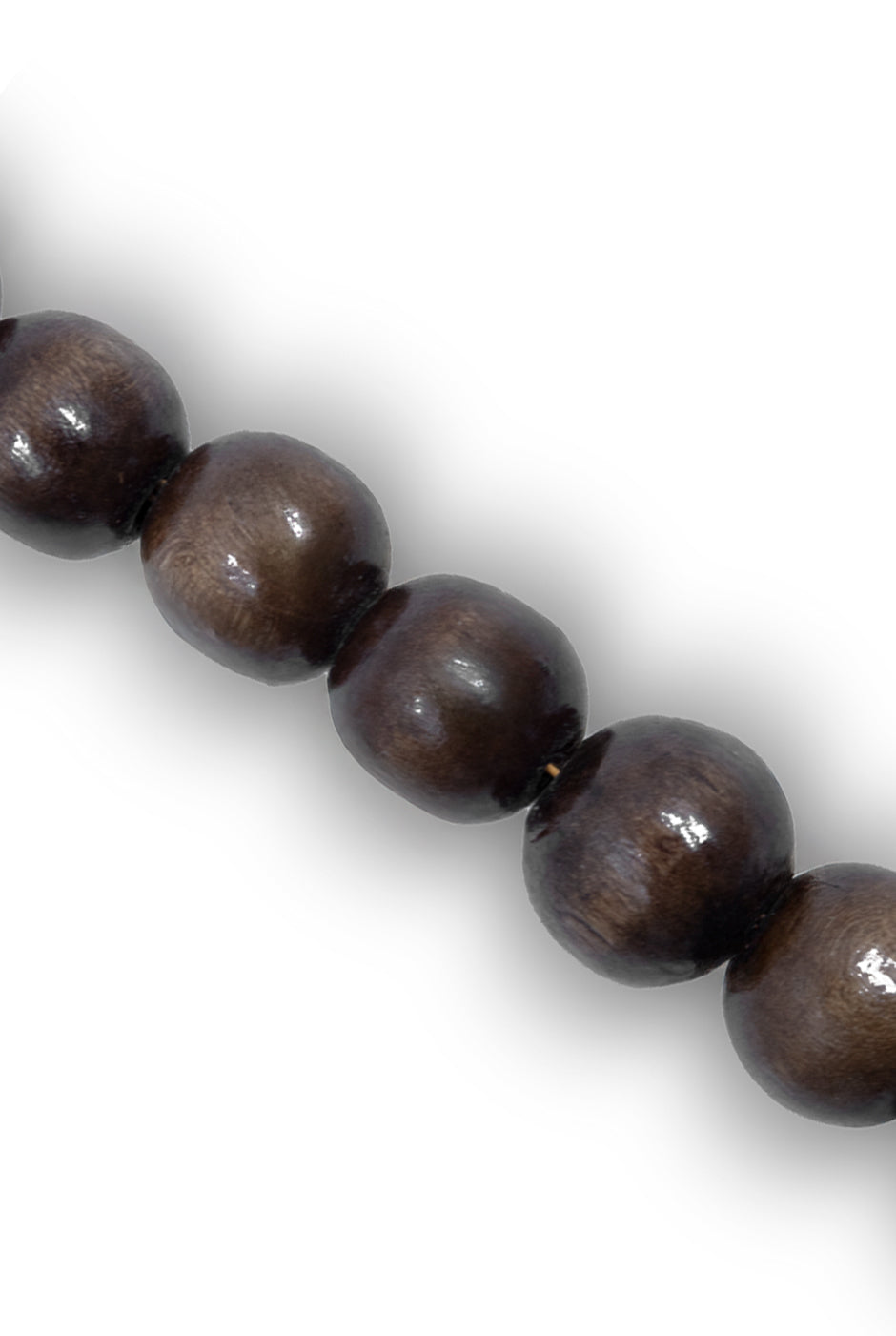 Collar de cuentas de madera con diseño casual y elegante