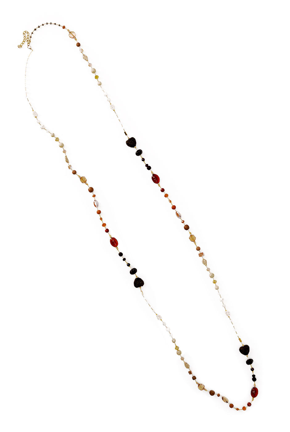 Collar XL Mix con cuentas mixtas en tonos otoñales