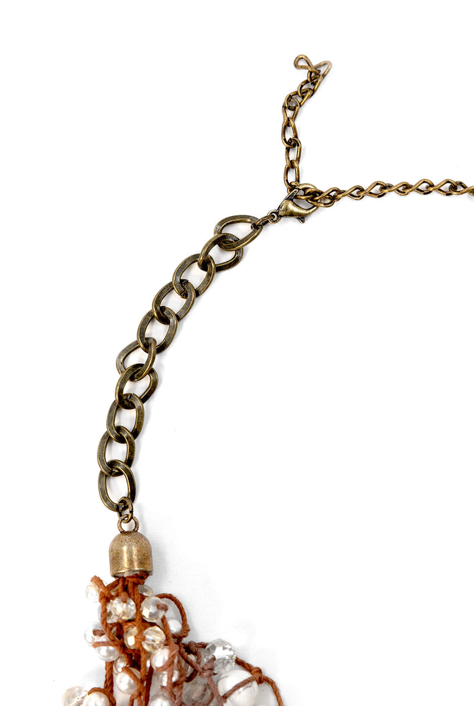 Collar bohemio de cuentas en terracota con broche ajustable