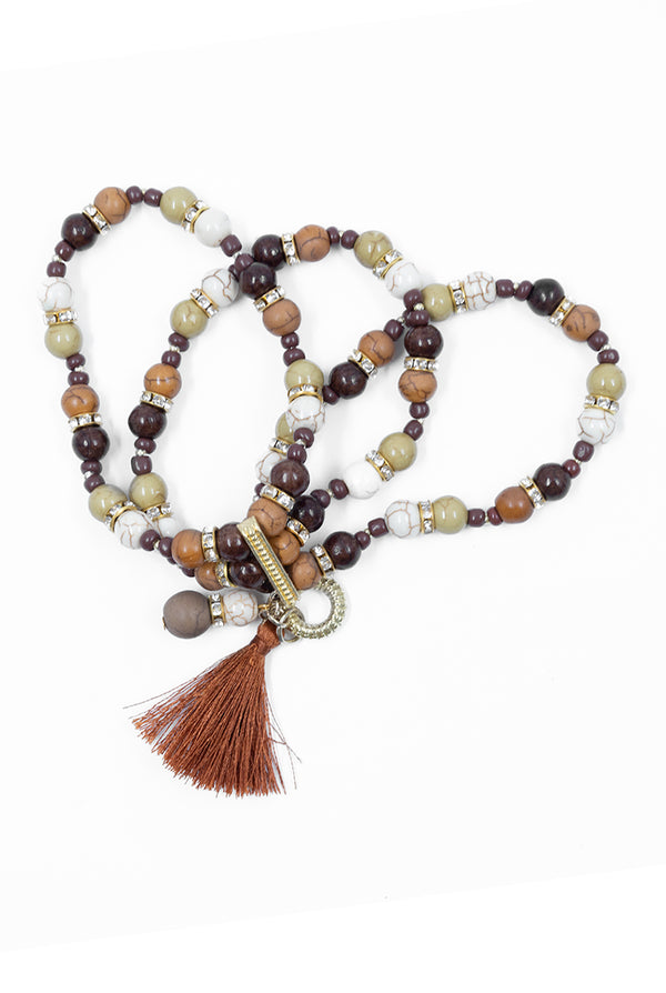 Pulsera Triple Beads