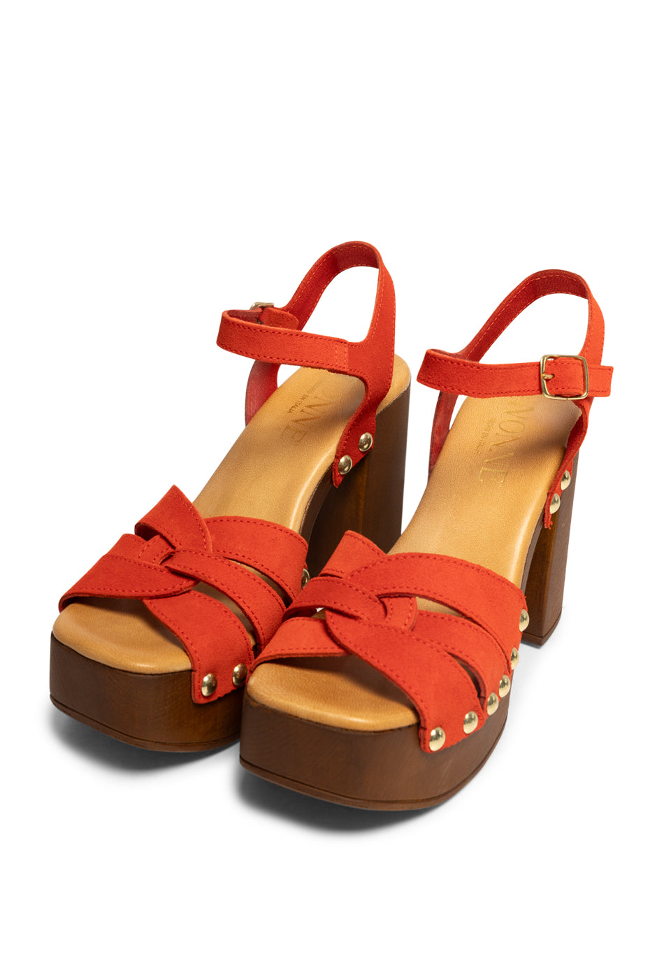 Sandalia Cuero Chunky Heel