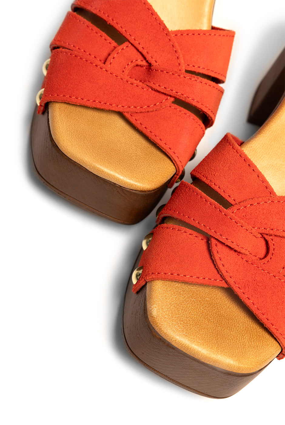 Sandalia Cuero Chunky Heel