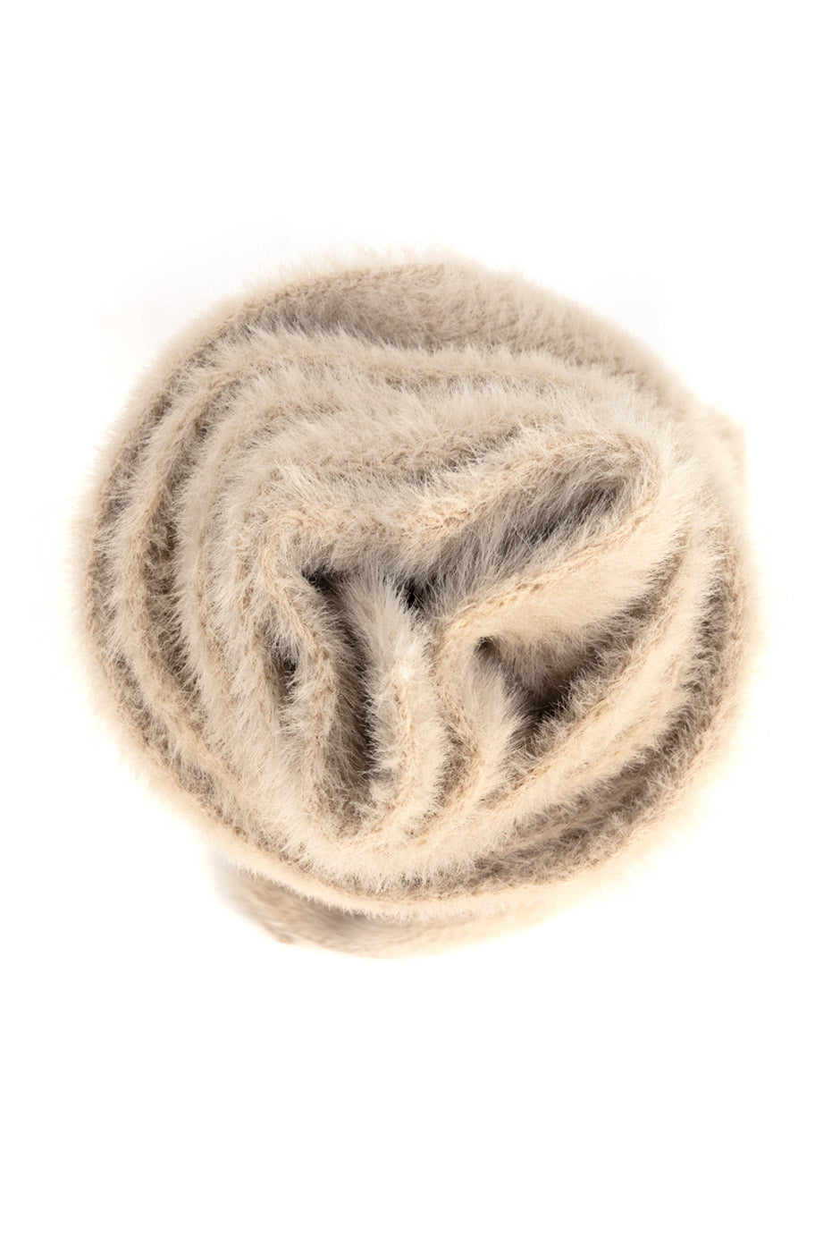 Bufanda Cozy de pelo sintético beige, suave y elegante