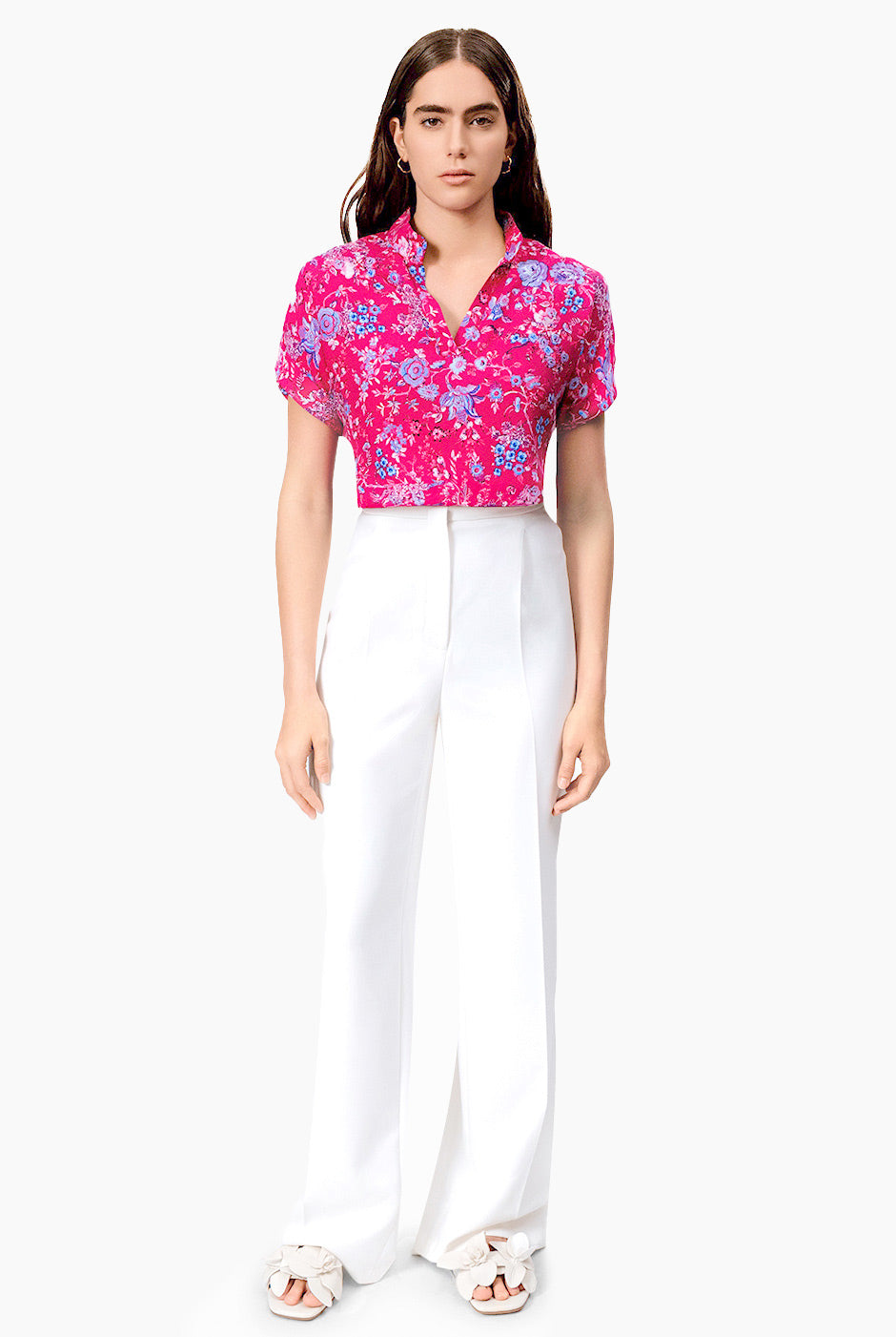 Blusa manga corta estampada