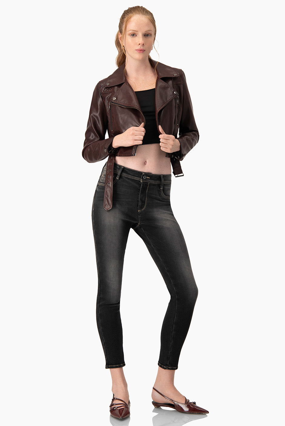 Chaqueta Biker Burned